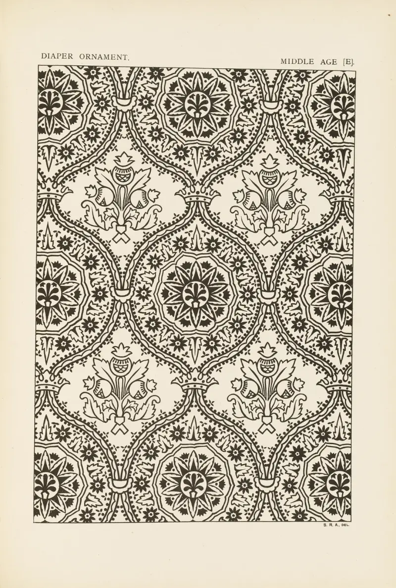Outlines of ornament in the leading styles Pl.37 av George Ashdown Audsley
