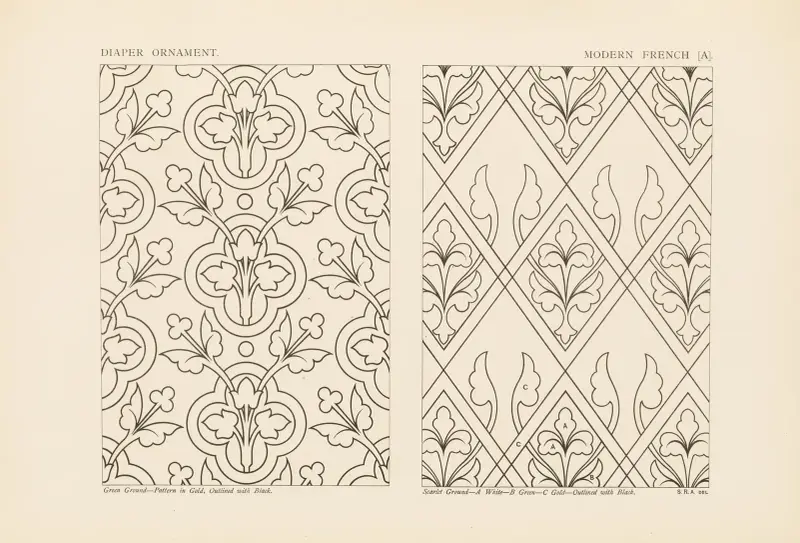 Ornament i ledande stilar, pl. 42 av George Ashdown Audsley