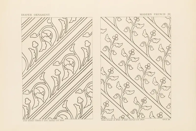 Outlines of ornament in the leading styles Pl.43 av George Ashdown Audsley