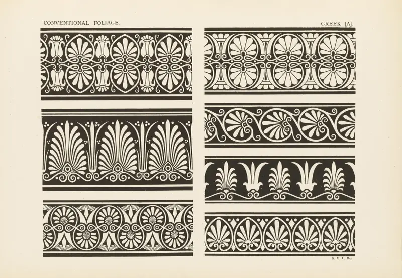 Outlines of ornament in the leading styles Pl.49 av George Ashdown Audsley