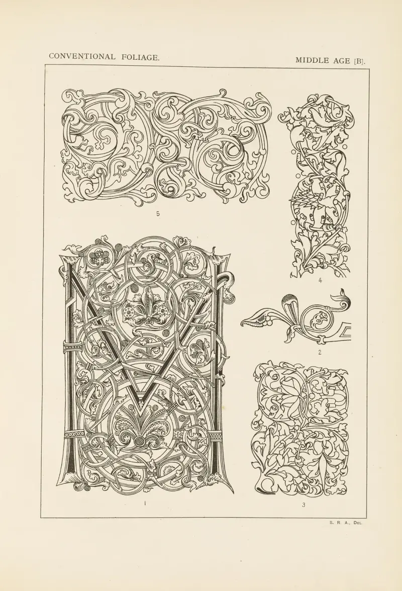 Umrisse des Ornaments in den führenden Stilen Taf. 54 von George Ashdown Audsley