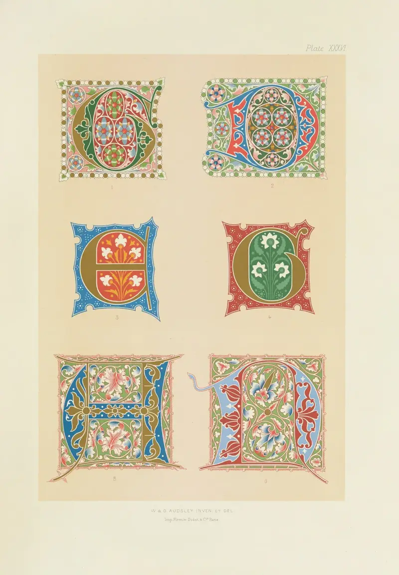 Polychromatic decoration as applied to buildings in the mediæval styles Pl.36 av George Ashdown Audsley