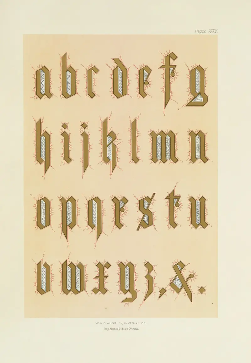 Polychromatic decoration as applied to buildings in the mediæval styles Pl.35 av George Ashdown Audsley