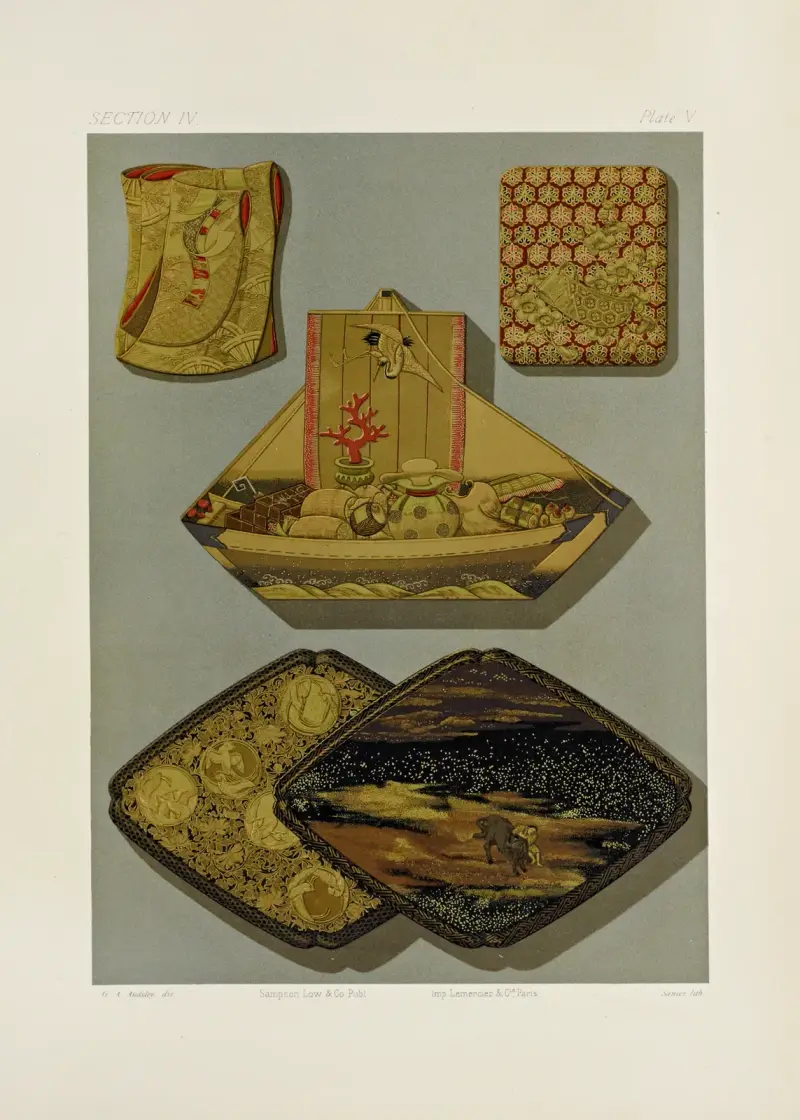 Japanska ornamentala konstarter Pl.049 av George Ashdown Audsley