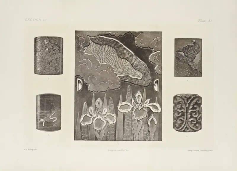 Japanska ornamental konst Pl.055 av George Ashdown Audsley