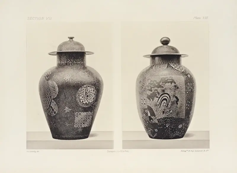 Japanska ornamentskonst Pl.091 av George Ashdown Audsley
