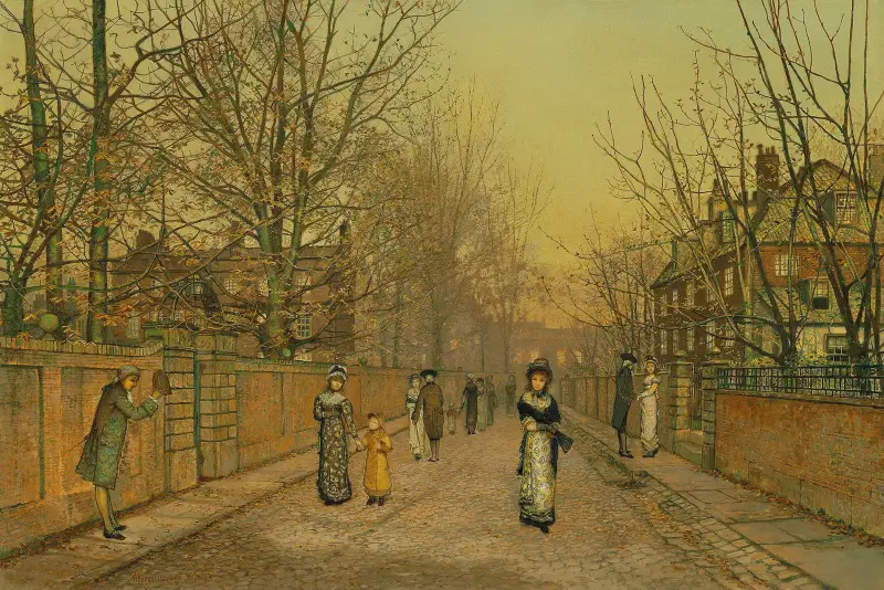 En hälsning av John Atkinson Grimshaw