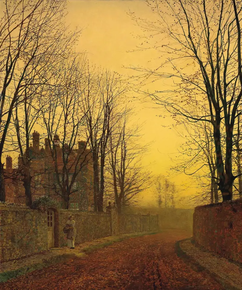 Eine Herbstgasse, 1886 von John Atkinson Grimshaw