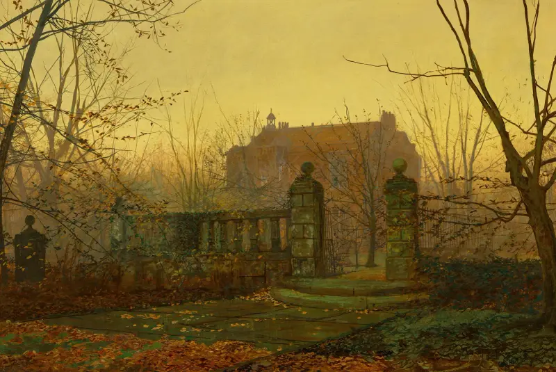Höstmorgon av John Atkinson Grimshaw