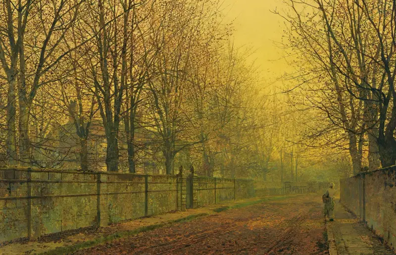 I höstens gyllene sken av John Atkinson Grimshaw