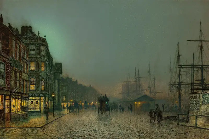 Liverpool Lights av John Atkinson Grimshaw