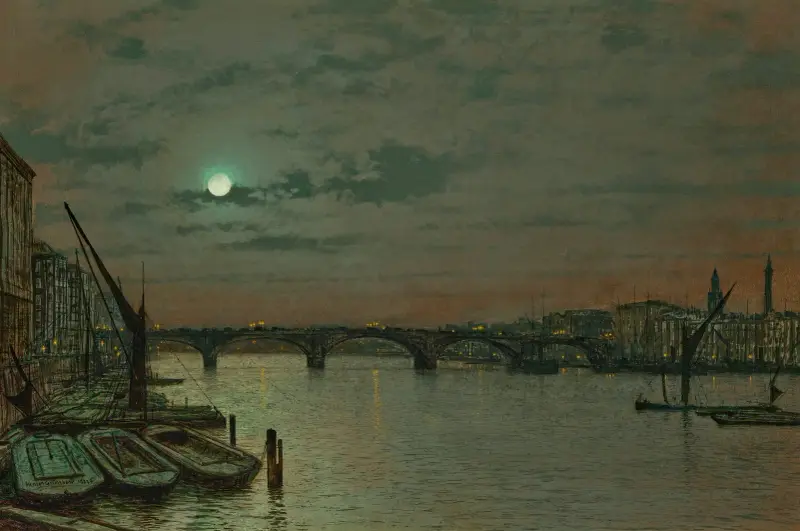 London Bridge av John Atkinson Grimshaw