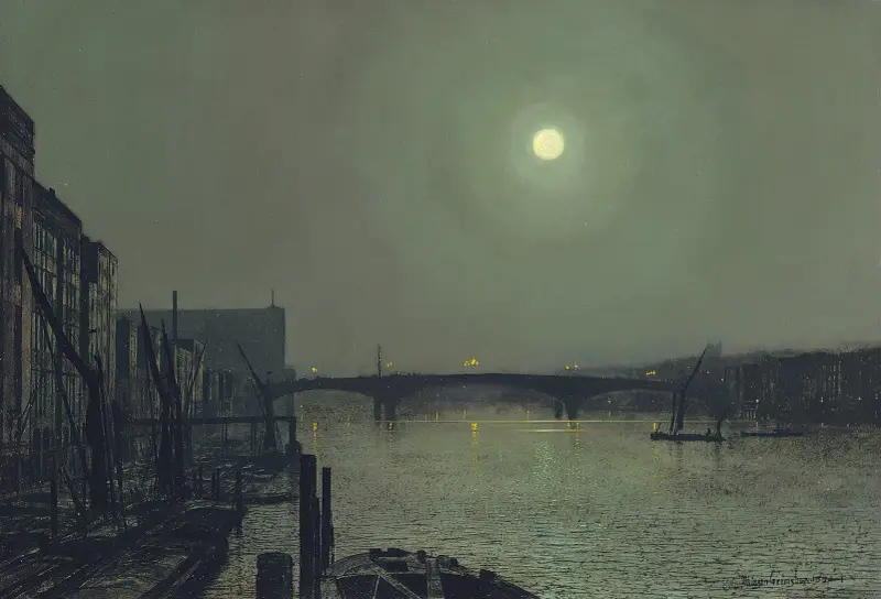 Southwark Bridge from Blackfriars av John Atkinson Grimshaw