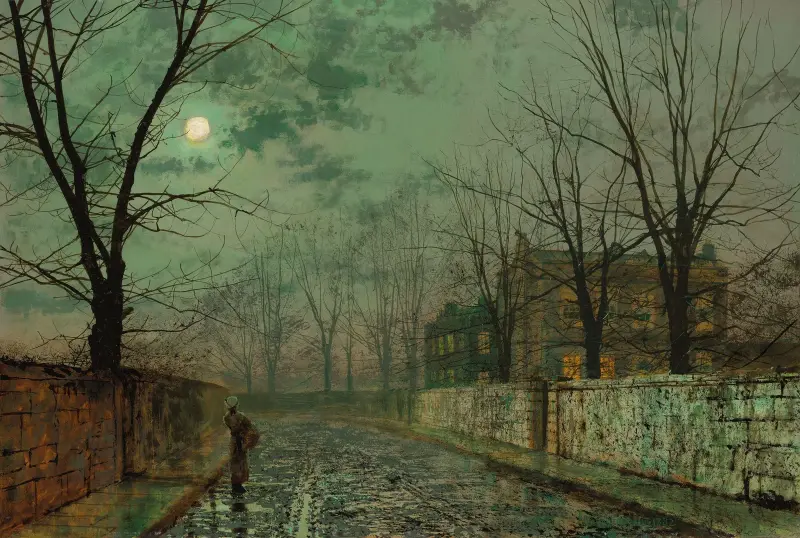 Under de silvervita månstrålarna av John Atkinson Grimshaw