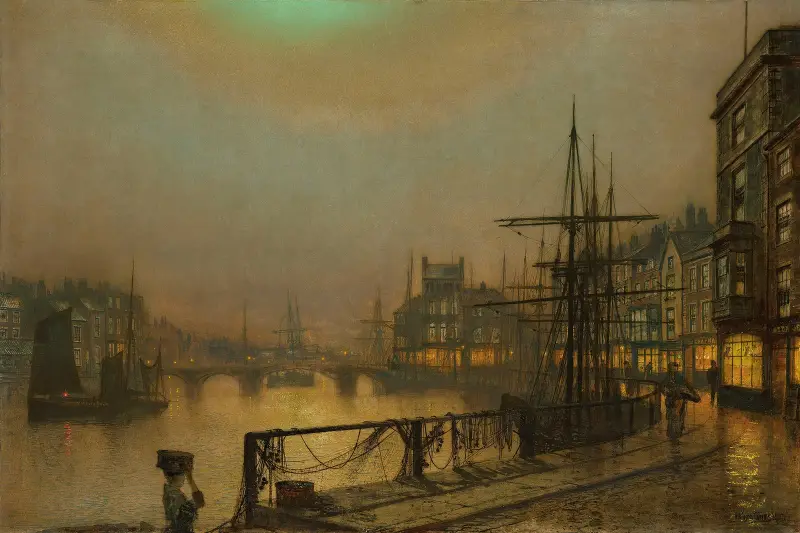Whitby bei Nacht von John Atkinson Grimshaw