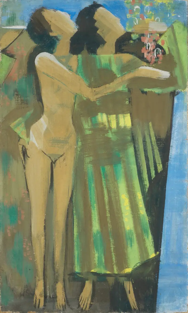 Festival of youth, two women av August Babberger