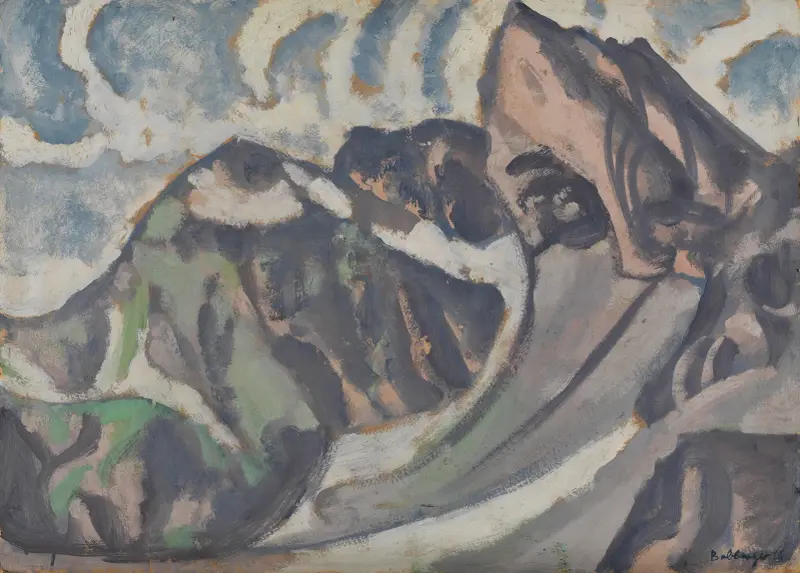 Šedá horská krajina, August Babberger