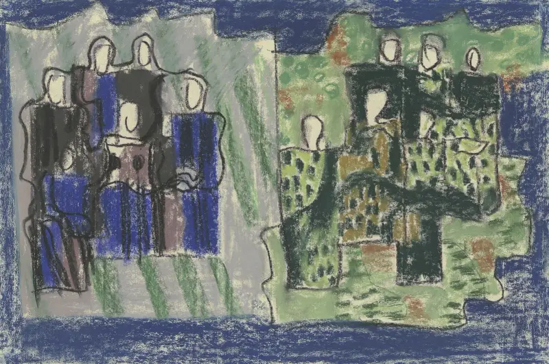 Zwei Frauengruppen von August Babberger
