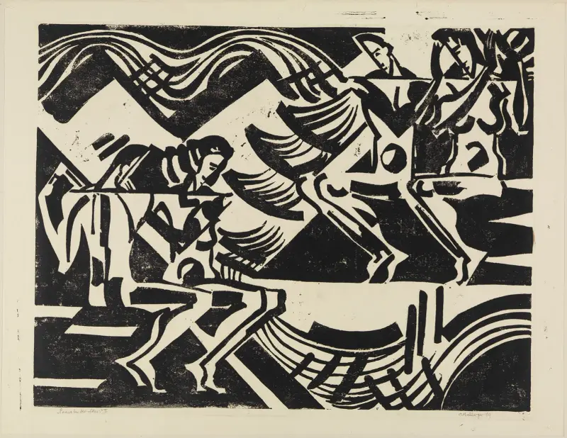 Zwei Paare in der Natur, Blatt II av August Babberger