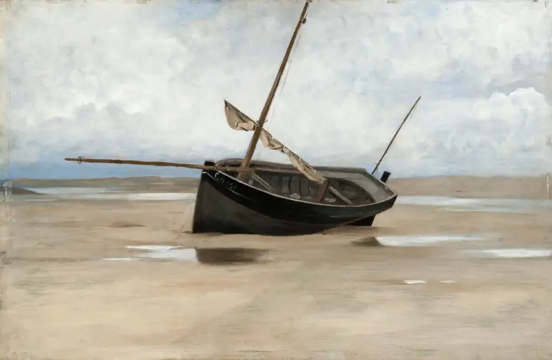 Boat on Shore av August Hagborg