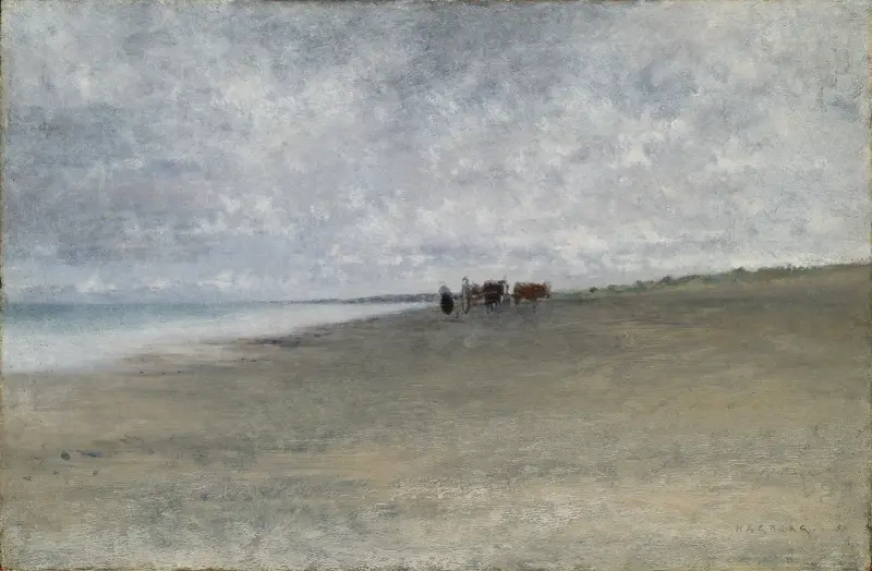 Hazy Weather by the Sea av August Hagborg