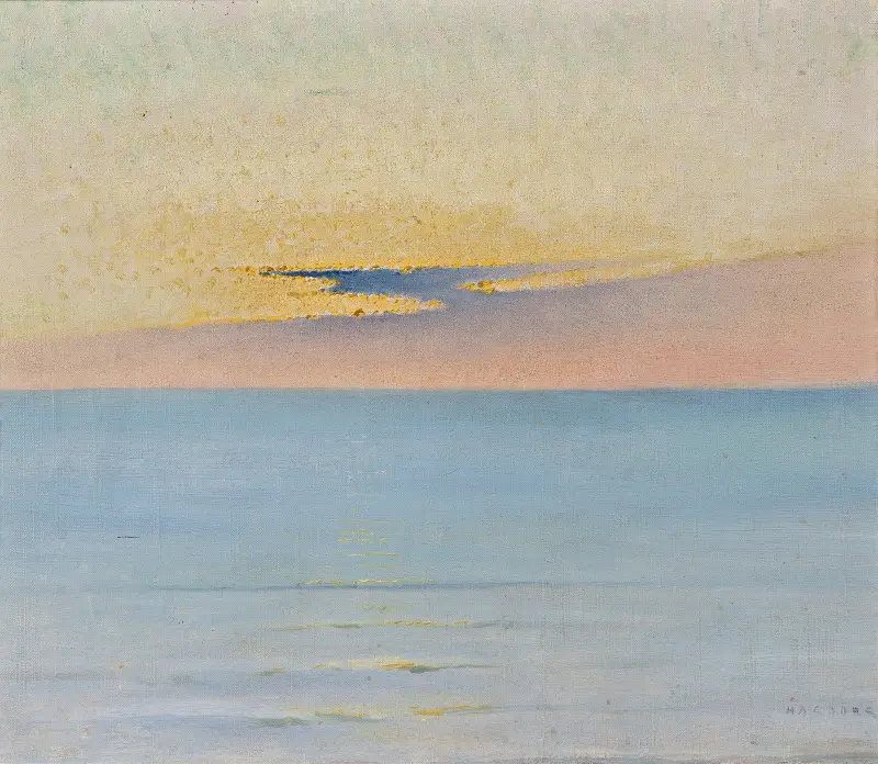 Sea in Sunset av August Hagborg