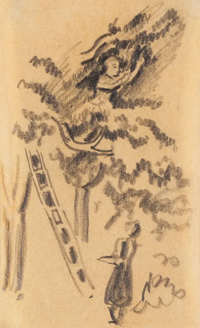 Sběr jablek, August Macke