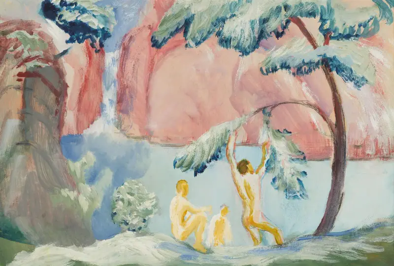 Trzej chłopcy nad wodą, August Macke