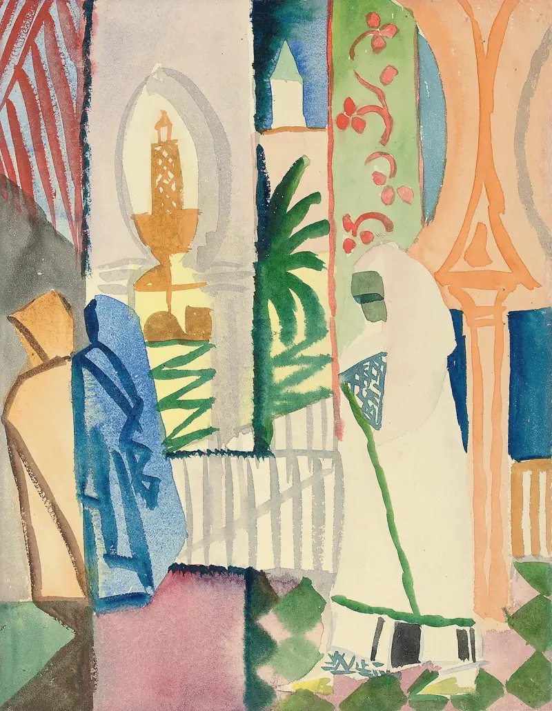 W sali świątyni, August Macke