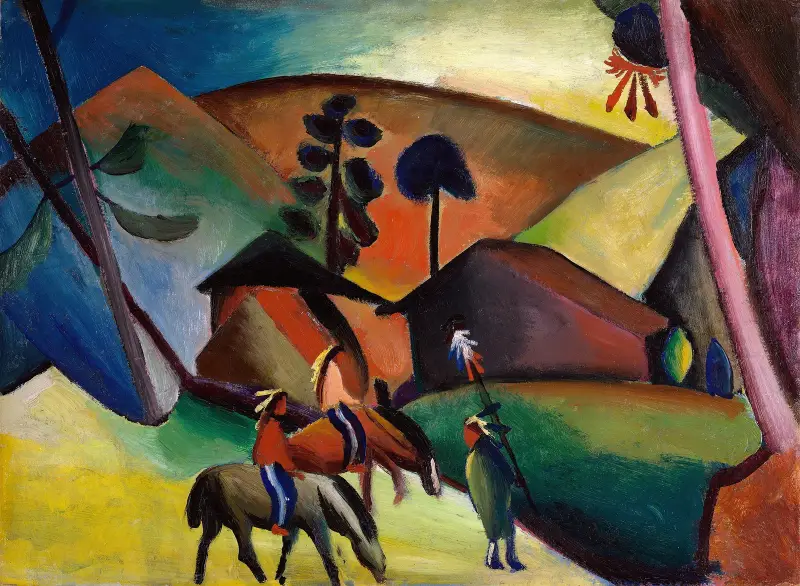 Indiáni na koních, August Macke