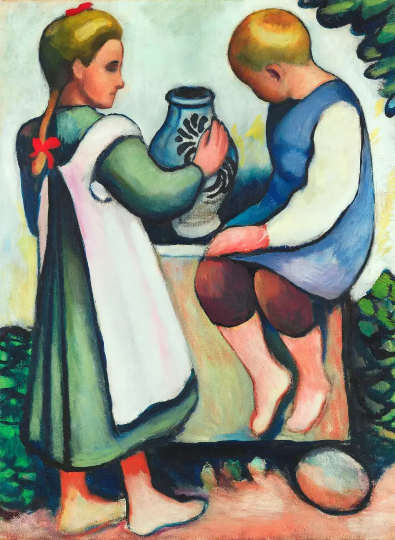 Dzieci przy studni II, August Macke