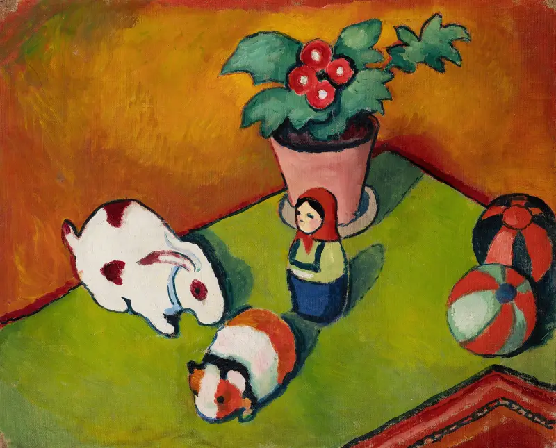 Zabawki małego Waltera, August Macke