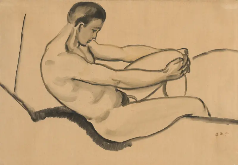 Mužský akt, August Macke