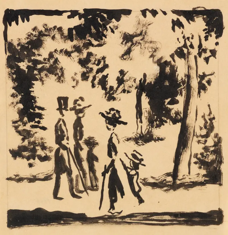 Procházka v parku, August Macke