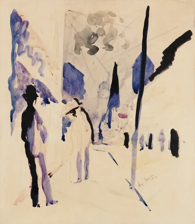 Ulice večer, August Macke