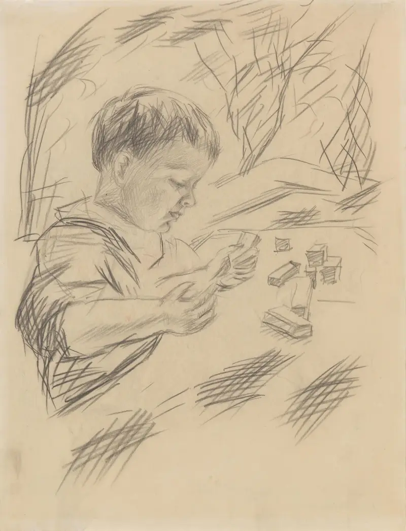 Walter spielend, August Macke