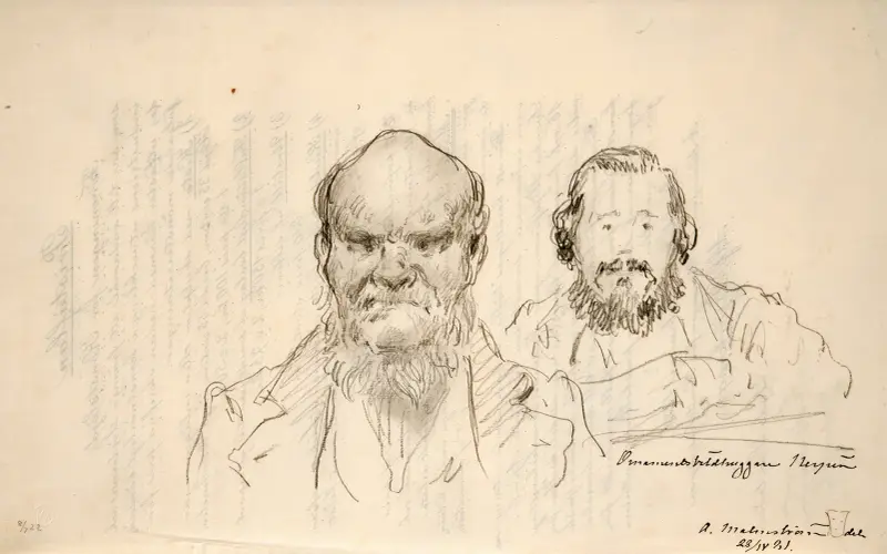 Dvě portrétní studie, August Malmström