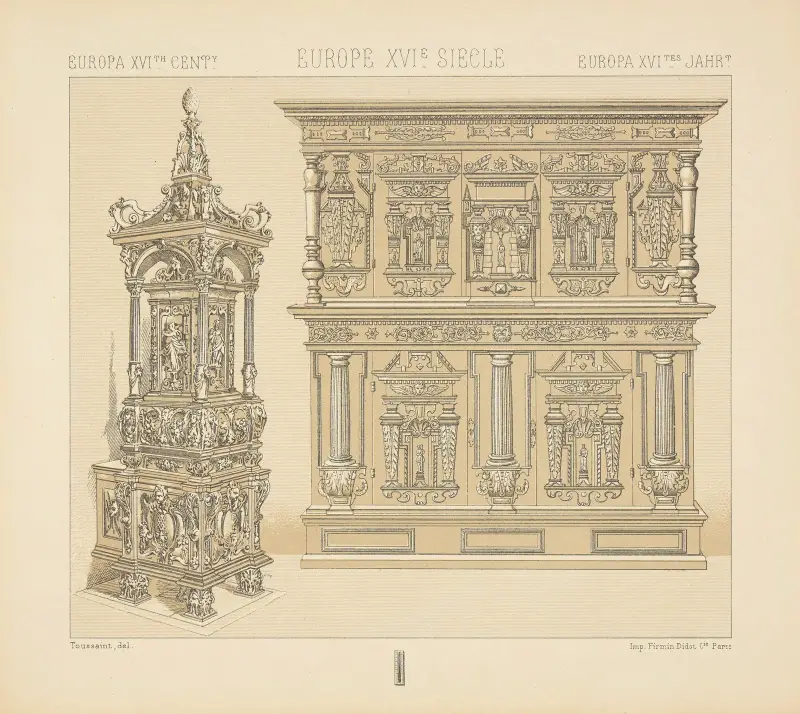 Allemagne – mobilier – le poele av Auguste Racinet