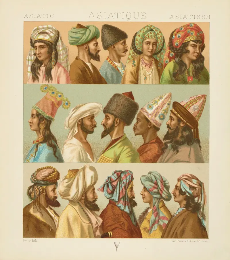 Coiffures – le turban av Auguste Racinet