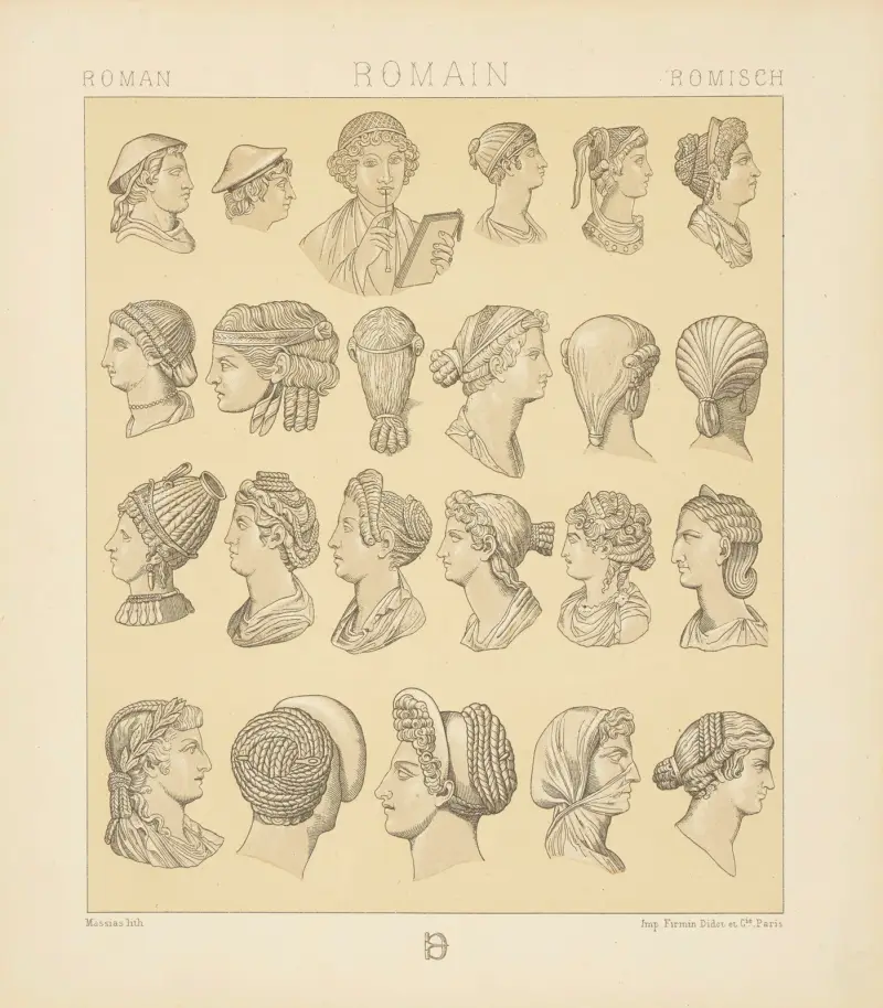 Coiffures, Auguste Racinet