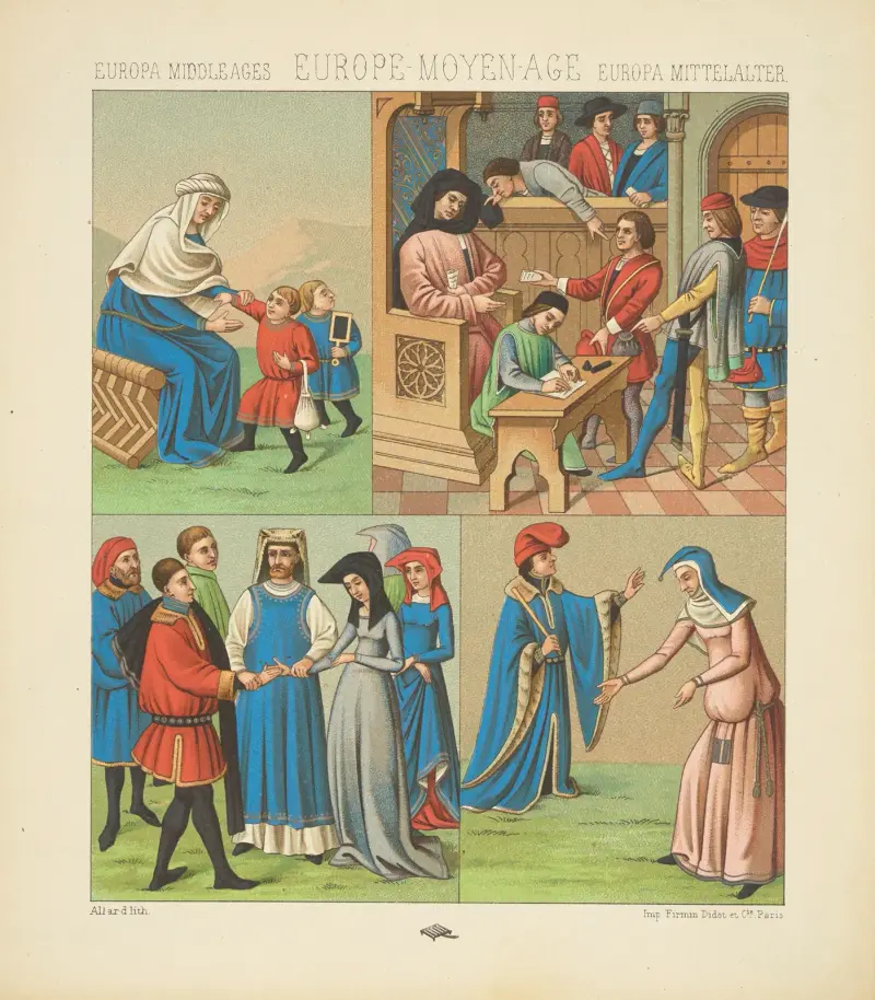Costumes civils – scene judiciaires av Auguste Racinet