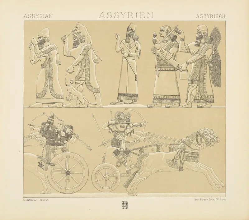 Dräkter och vapen; kungliga pomper och jakt av Auguste Racinet