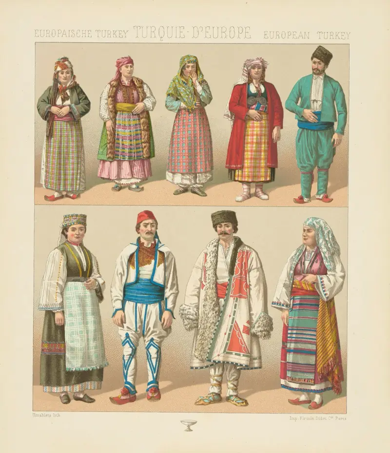 Folkdräkter av Auguste Racinet