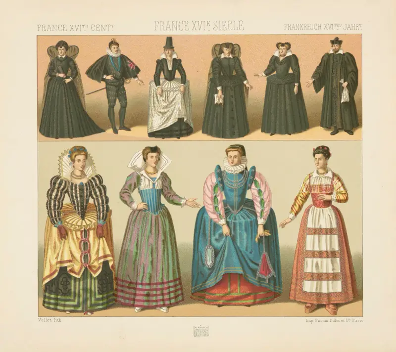 France XVIe siecle av Auguste Racinet