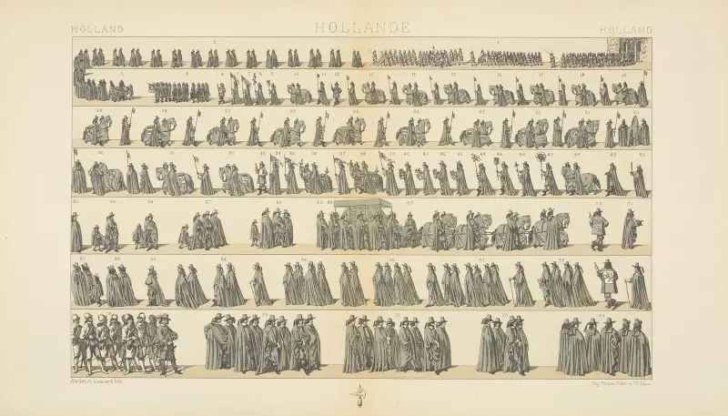 Begravning av en prins-riddare – 1600-talet av Auguste Racinet