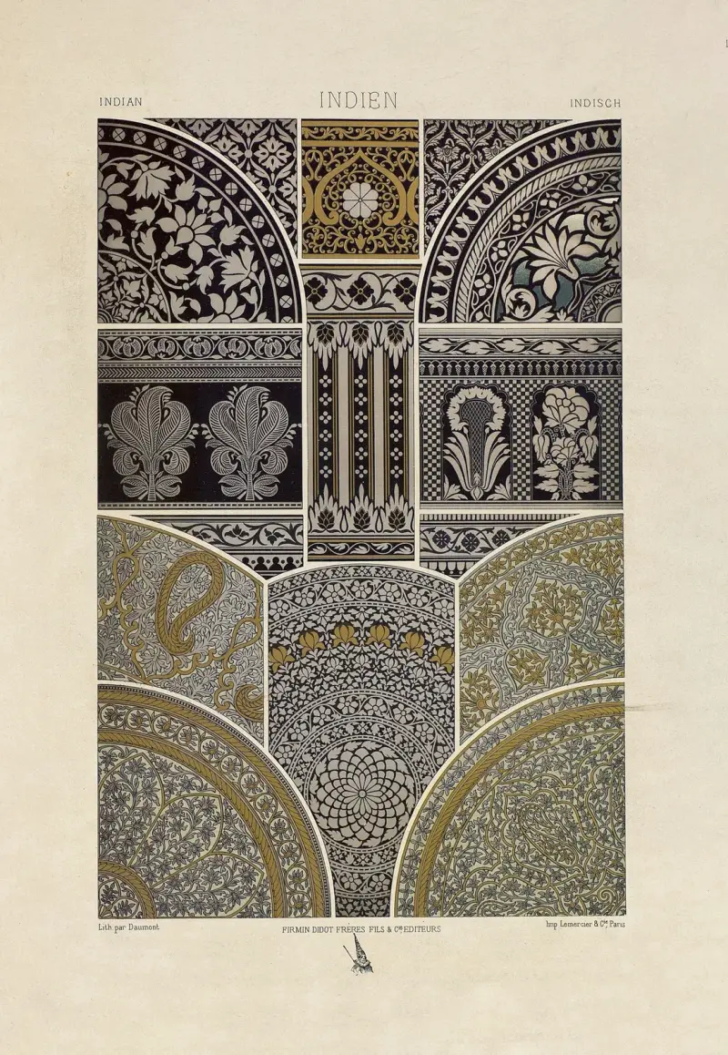 Indien von Auguste Racinet
