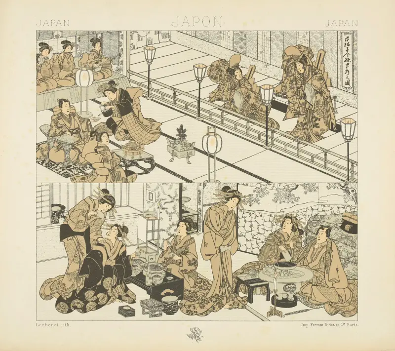 Den japanska familjen av Auguste Racinet