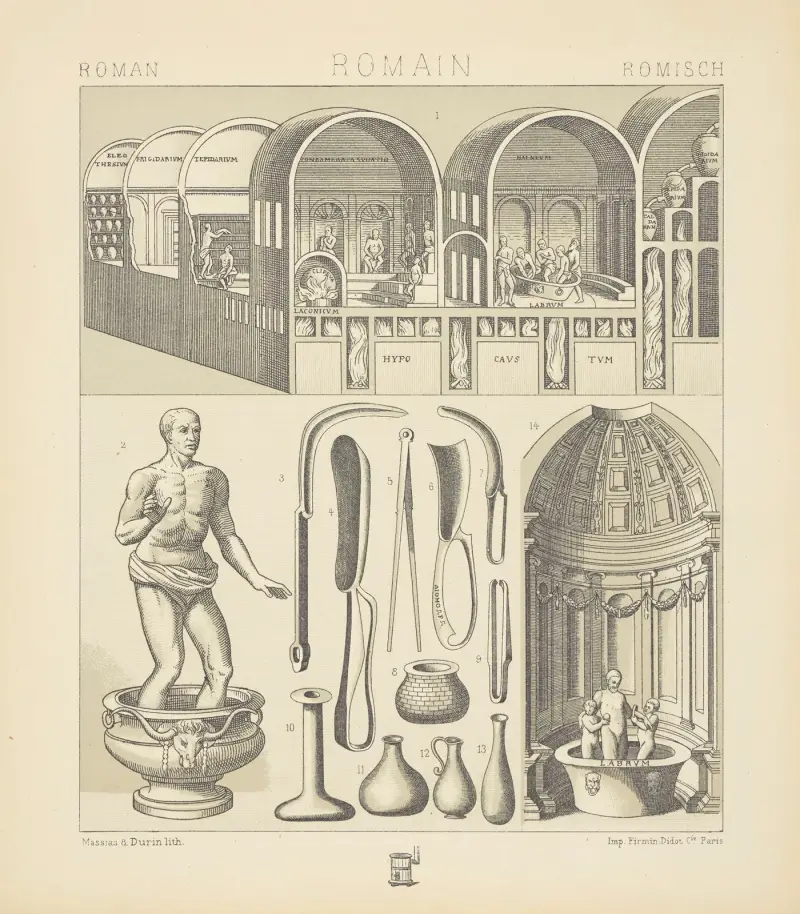 Les bains particuliers av Auguste Racinet