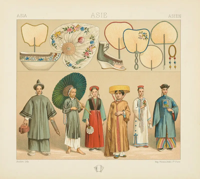 L’habillement des femmes chinoises et tartares; accessoires av Auguste Racinet