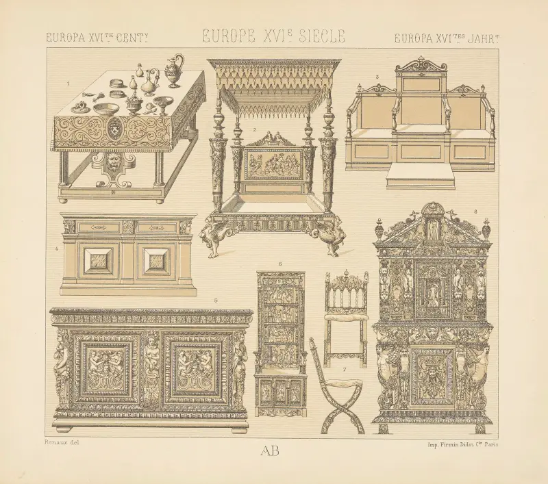 Mobilier francais av Auguste Racinet